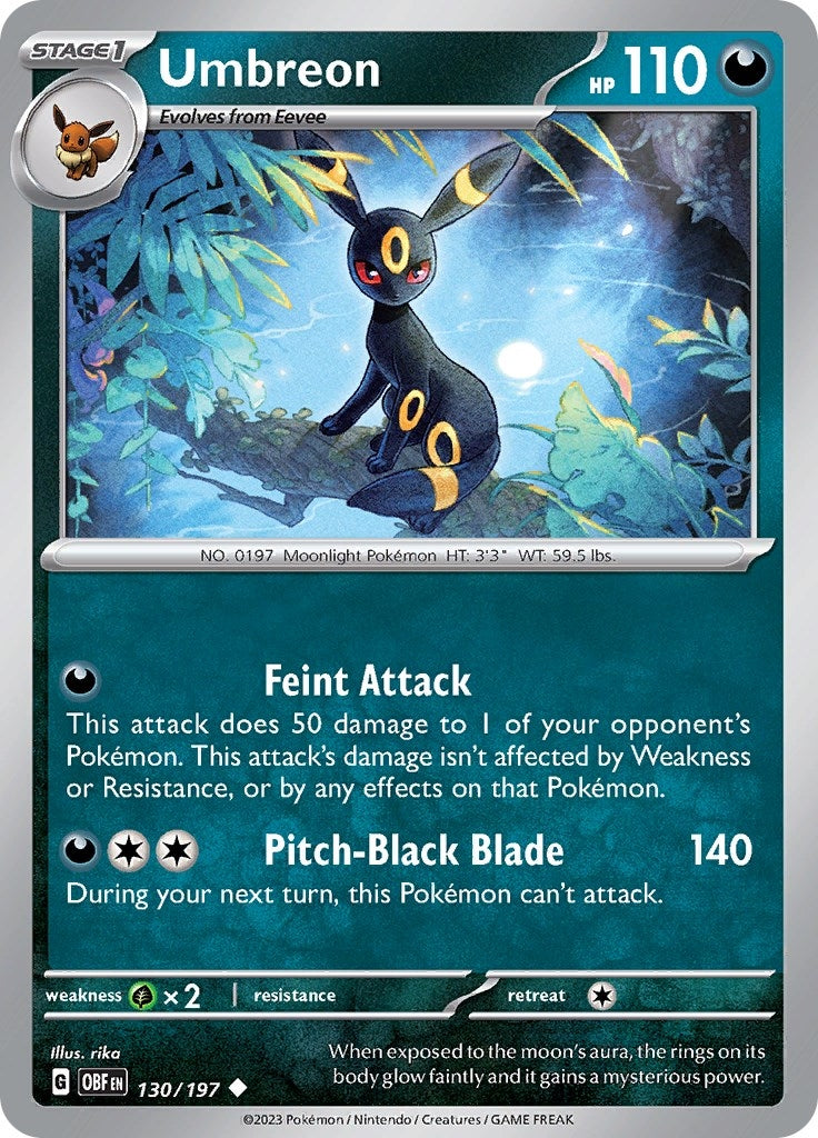 Image for Umbreon (130/197) (SV03: Obsidian Flames) (OBF) - Pokemon