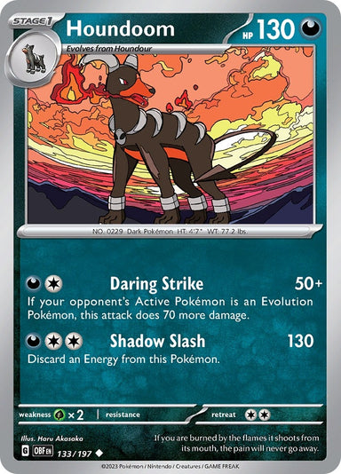 Image for Houndoom (133/197) (SV03: Obsidian Flames) (OBF) - Pokemon