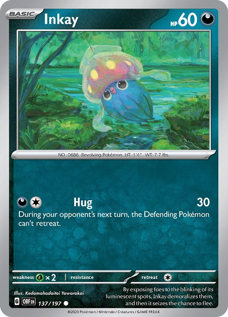 Image for Inkay (137/197) (SV03: Obsidian Flames) (OBF) - Pokemon