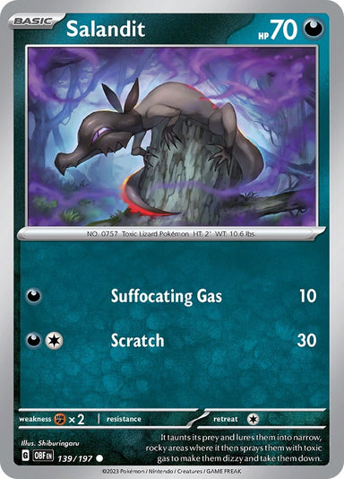 Image for Salandit (139/197) (SV03: Obsidian Flames) (OBF) - Pokemon