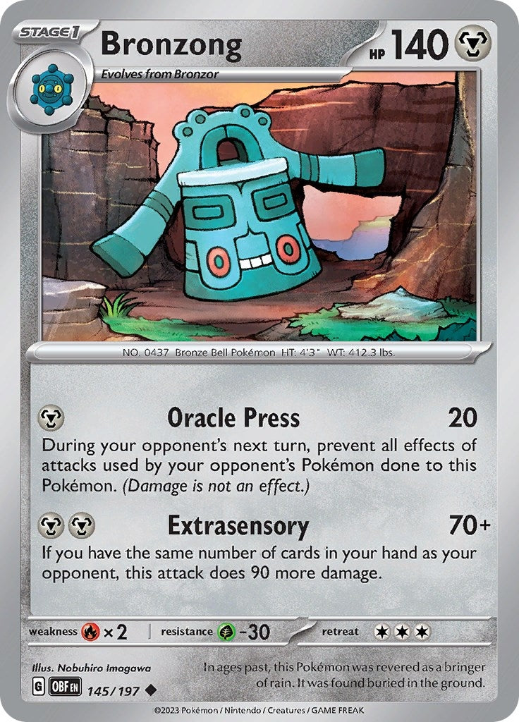Image for Bronzong (145/197) (SV03: Obsidian Flames) (OBF) - Pokemon