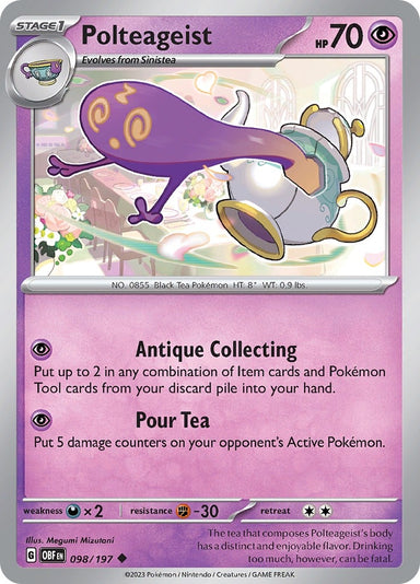 Image for Polteageist (098/197) (SV03: Obsidian Flames) (OBF) - Pokemon