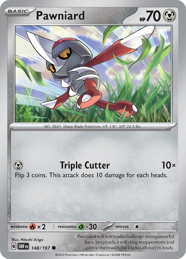 Image for Pawniard (148/197) (SV03: Obsidian Flames) (OBF) - Pokemon