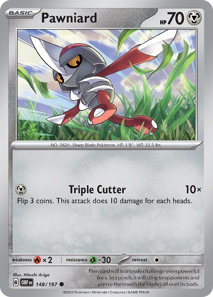 Image for Pawniard (148/197) (SV03: Obsidian Flames) (OBF) - Pokemon