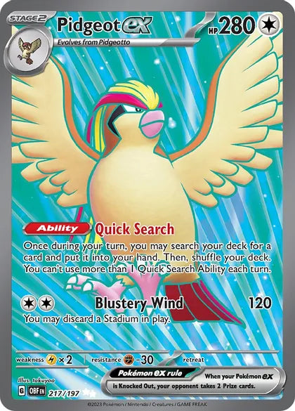 Pidgeot ex (Full Art)- 217/197