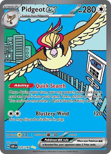 Image for Pidgeot ex (225/197) (OBF) - Pokemon
