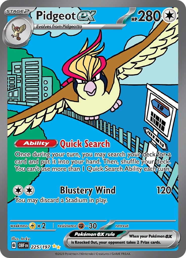 Image for Pidgeot ex (225/197) (OBF) - Pokemon