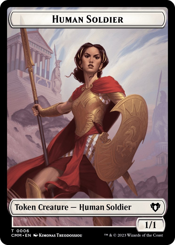 Image for Human Soldier // Dragon (0021) Double-Sided Token (6 // 21) (Commander Masters) - Magic: The Gathering