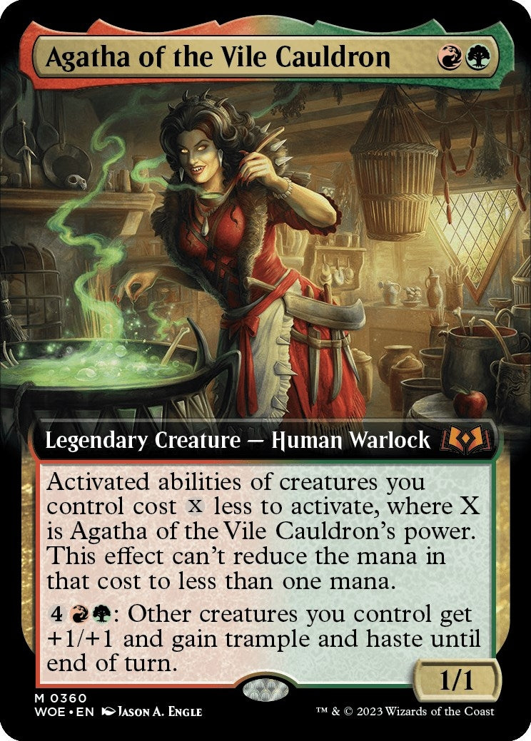 Image for Agatha of the Vile Cauldron (Extended Art) (360) (Wilds of Eldraine) (WOE) - Magic: The Gathering