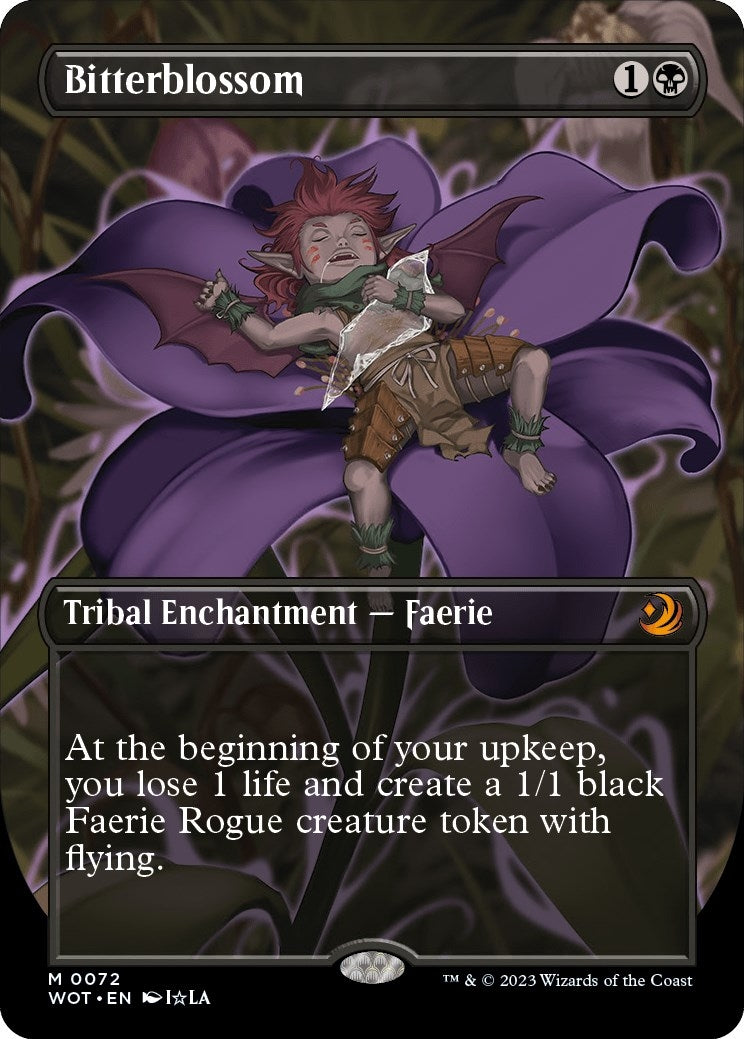 Image for Bitterblossom (Anime Borderless) (72) (Wilds of Eldraine: Enchanting Tales) (WOT) - Magic: The Gathering