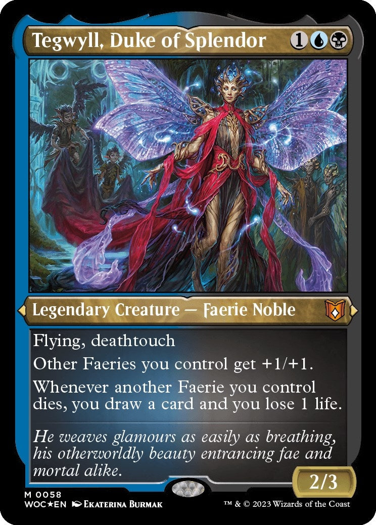 Image for Tegwyll, Duke of Splendor (Display Commander) - Thick Stock (58) - Magic: The Gathering