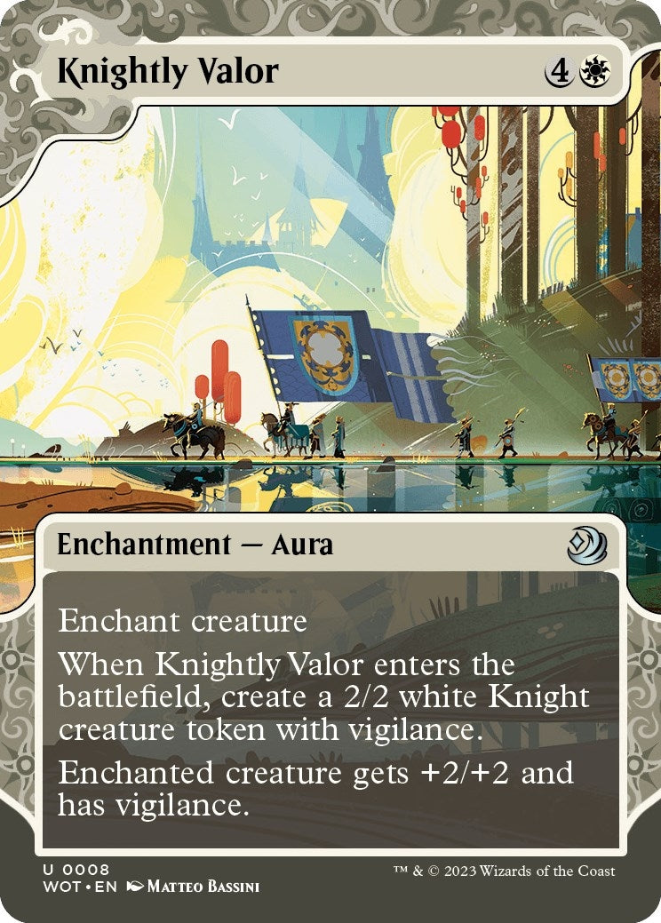 Image for Knightly Valor (8) (Wilds of Eldraine: Enchanting Tales) (WOT) - Magic: The Gathering