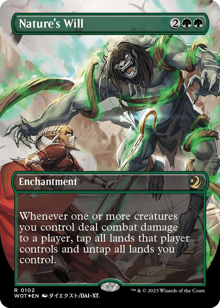 Image for Nature's Will (Anime Borderless) (Confetti Foil) (102) (Wilds of Eldraine: Enchanting Tales) (WOT) - Magic: The Gathering