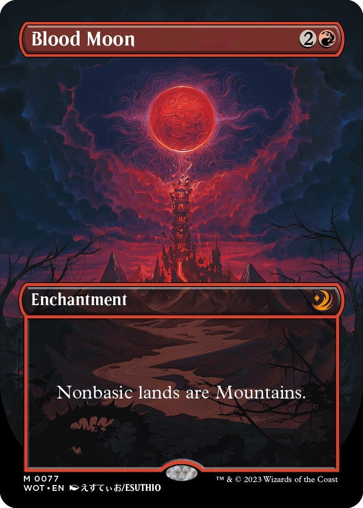 Image for Blood Moon (Anime Borderless) (77) (Wilds of Eldraine: Enchanting Tales) (WOT) - Magic: The Gathering