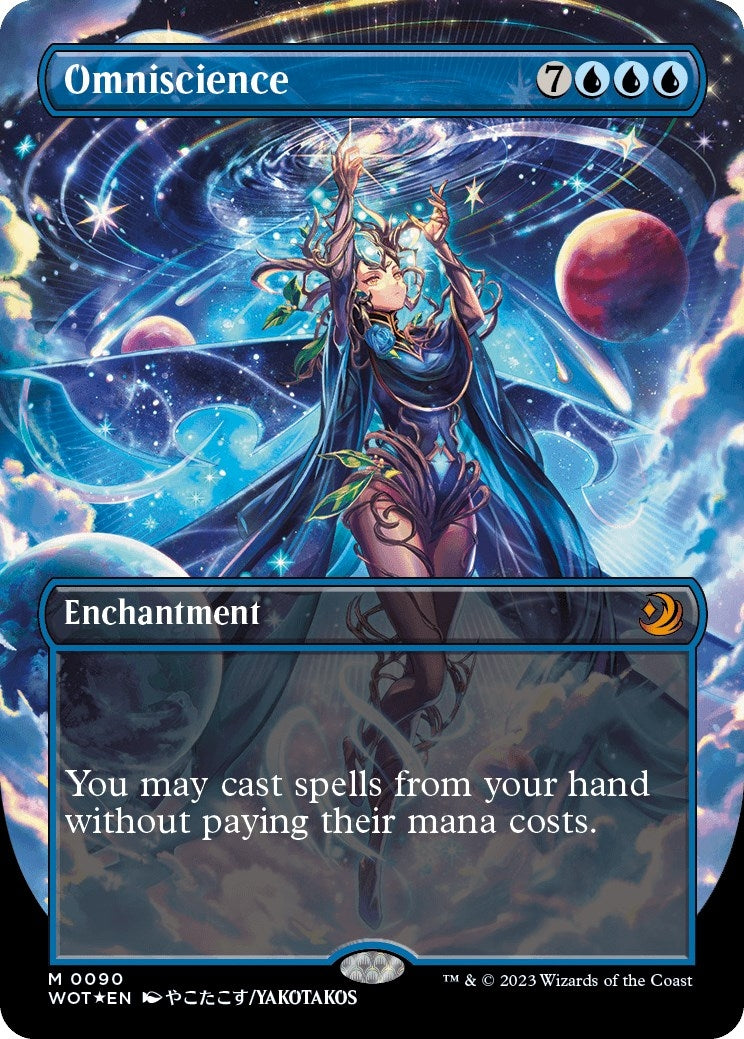 Image for Omniscience (Anime Borderless) (Confetti Foil) (90) (Wilds of Eldraine: Enchanting Tales) (WOT) - Magic: The Gathering