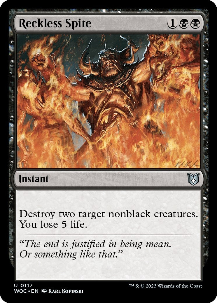 Image for Reckless Spite (117) - Magic: The Gathering