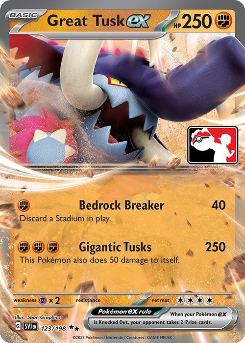 Great Tusk ex (123/198) (Prize Pack Series Cards)