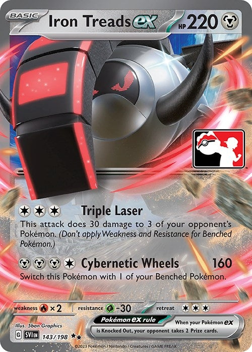 Iron Treads ex (143/198) (Prize Pack Series Cards)