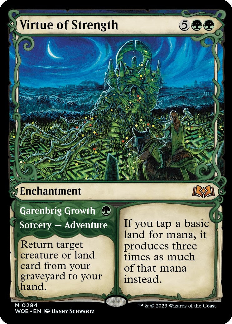 Image for Virtue of Strength (Showcase) (284) (Wilds of Eldraine) (WOE) - Magic: The Gathering