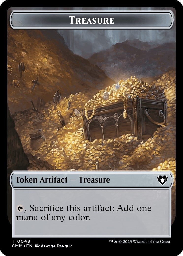 Image for Treasure // Drake Double-Sided Token (48 // 12) (Commander Masters) - Magic: The Gathering
