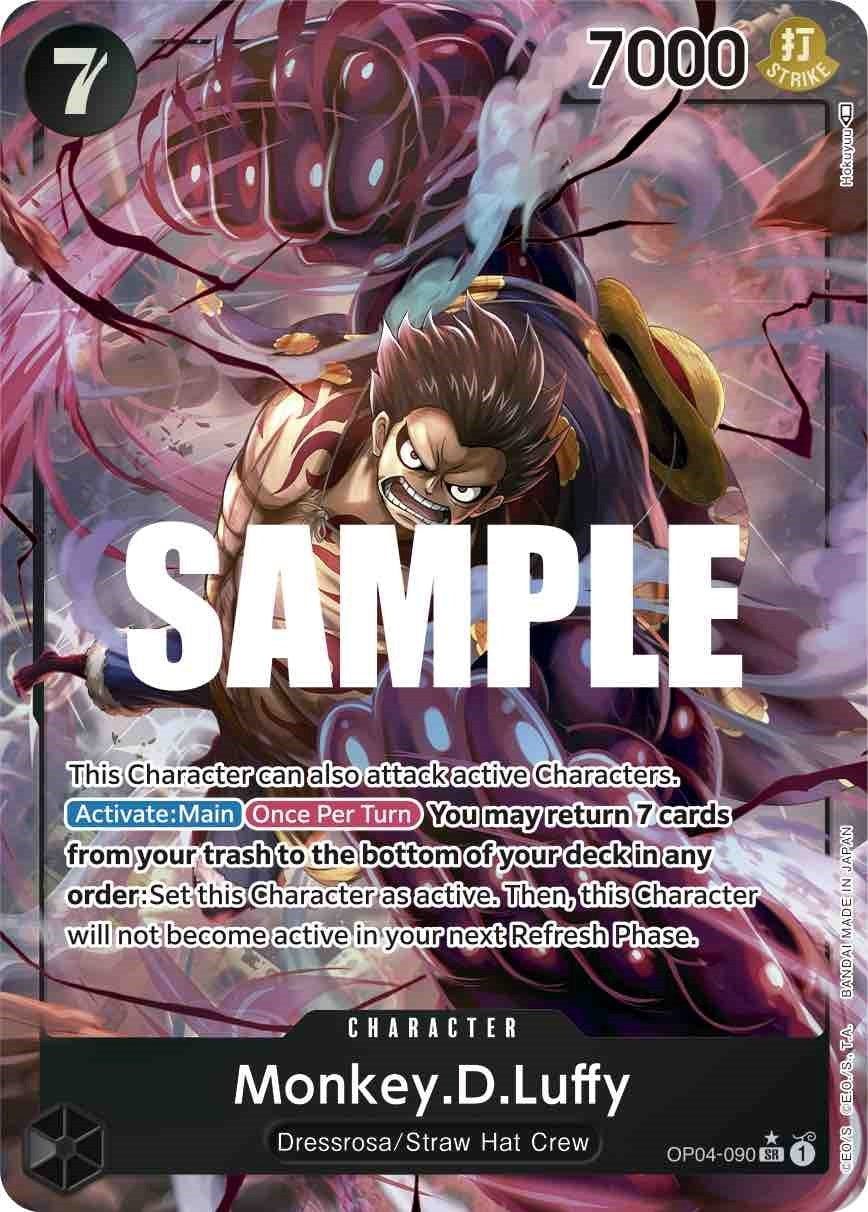 Image for Monkey.D.Luffy (090) (Alternate Art) (OP04-090) (Kingdoms of Intrigue) (OP04) - One Piece Card Game