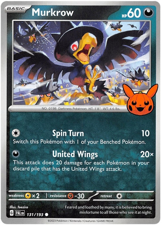 Murkrow (131/193) (Trick or Trade BOOster Bundle 2023)