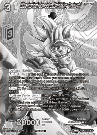 EX21-21  - Ultra Instinct Son Goku, Unthinking Onslaught (2023 Offline Regionals Silver Print)