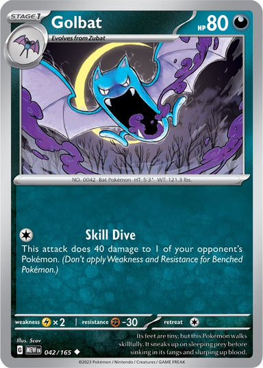 Image for Golbat (042/165) (SV: Scarlet & Violet 151) - Pokemon