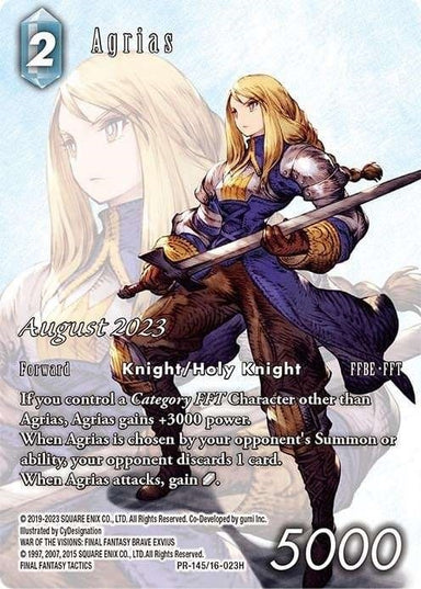 Image for Agrias (Full Art) (PR-145/16-023H) (FF: Promo Cards) (PR) - Final Fantasy TCG