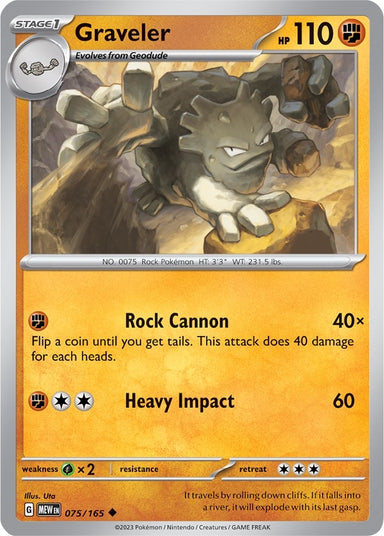 Image for Graveler (075/165) (SV: Scarlet & Violet 151) - Pokemon