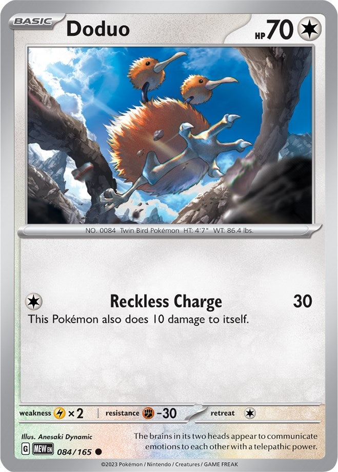 Image for Doduo (084/165) (SV: Scarlet & Violet 151) - Pokemon