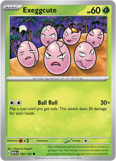Image for Exeggcute (102/165) (SV: Scarlet & Violet 151) - Pokemon