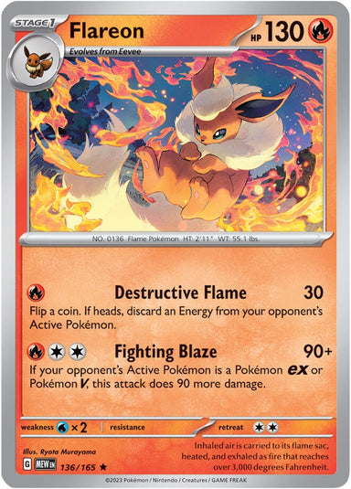 Image for Flareon (136/165) (SV: Scarlet & Violet 151) - Pokemon
