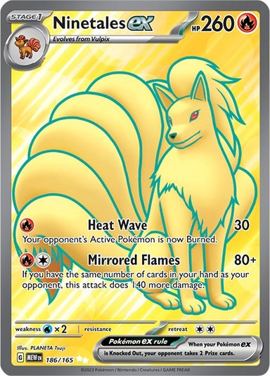 Image for Ninetales ex (186/165) - Pokemon