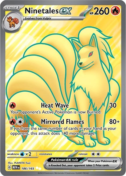 Image for Ninetales ex (186/165) - Pokemon