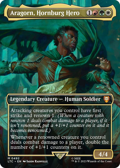 Image for Aragorn, Hornburg Hero (Borderless) (492) (The Lord of the Rings: Tales of Middle-earth) - Magic: The Gathering