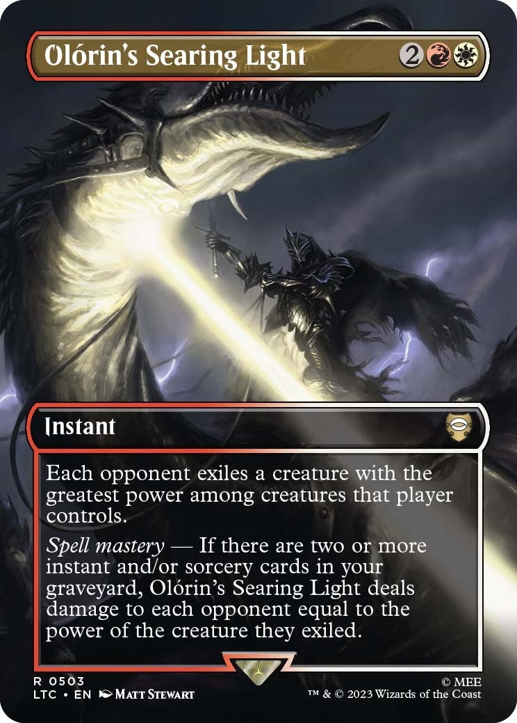 Image for Olorin's Searing Light (Borderless) (503) - Magic: The Gathering