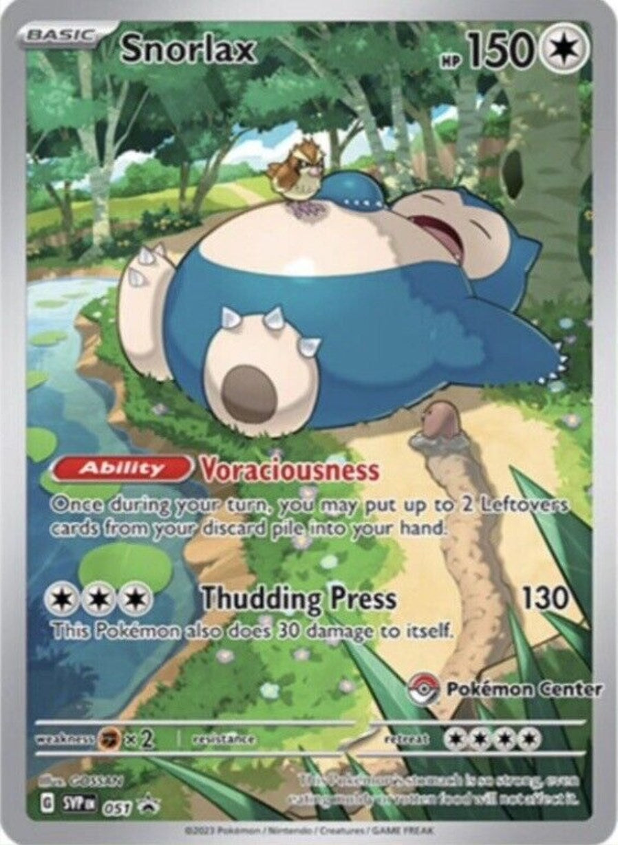 Snorlax - 051 (Pokemon Center Exclusive) (051) (SV: Scarlet & Violet Promo Cards)