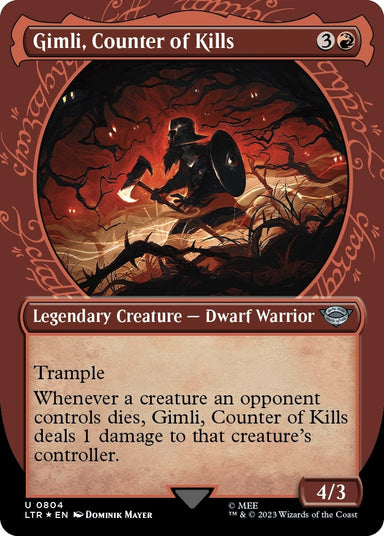 Image for Gimli, Counter of Kills (Showcase) (Surge Foil) (804) (LTR) - Magic: The Gathering