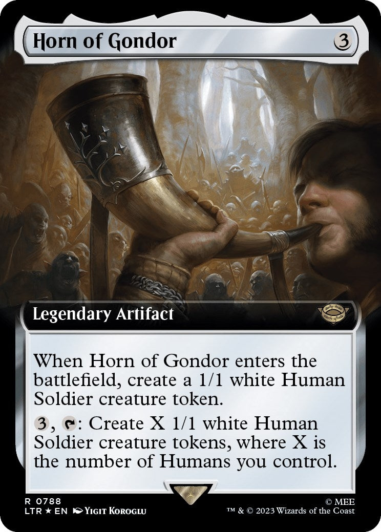 Image for Horn of Gondor (Extended Art) (Surge Foil) (788) (LTR) - Magic: The Gathering
