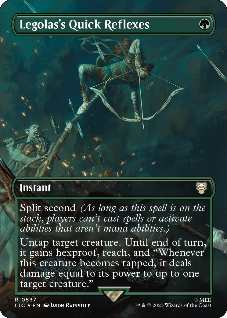 Image for Legolas's Quick Reflexes (Borderless) (Surge Foil) (537) - Magic: The Gathering