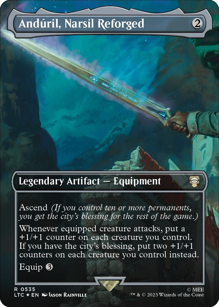 Anduril, Narsil Reforged (Borderless) (Surge Foil) (535) — Card Masters