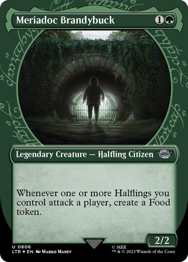 Image for Meriadoc Brandybuck (Showcase) (Surge Foil) (806) (LTR) - Magic: The Gathering