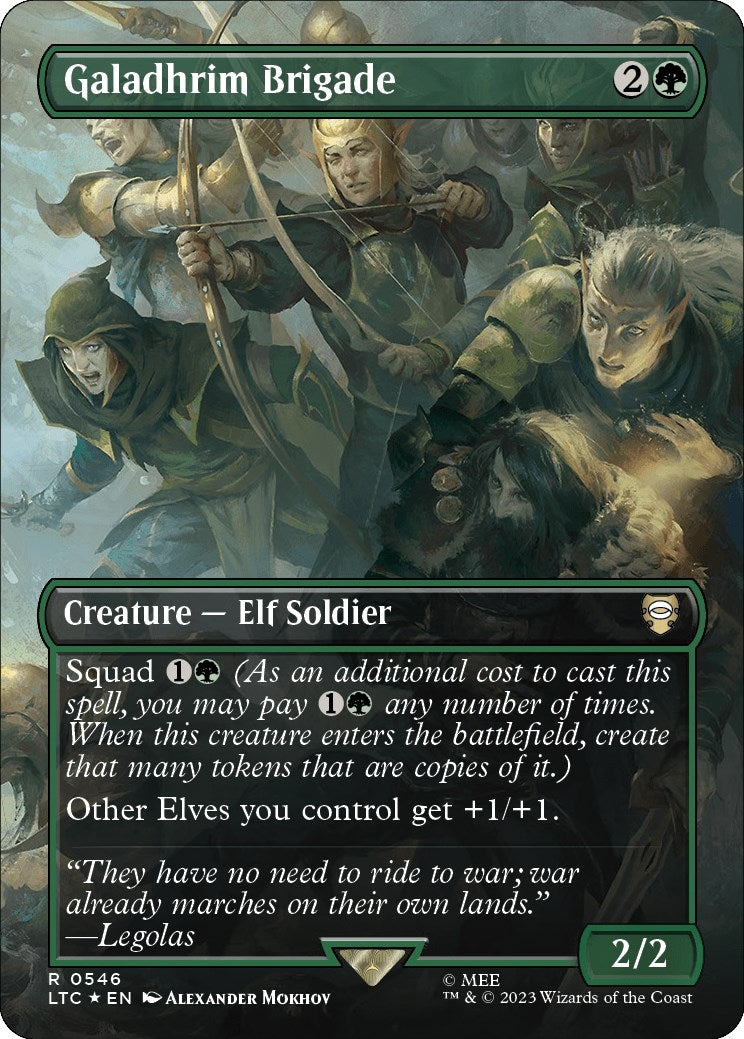 Image for Galadhrim Brigade (Borderless) (Surge Foil) (546) - Magic: The Gathering