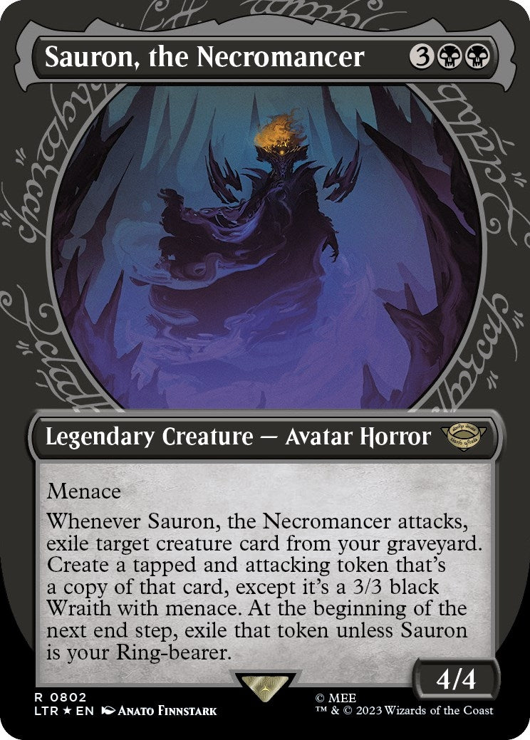 Image for Sauron, the Necromancer (Showcase) (Surge Foil) (802) (LTR) - Magic: The Gathering