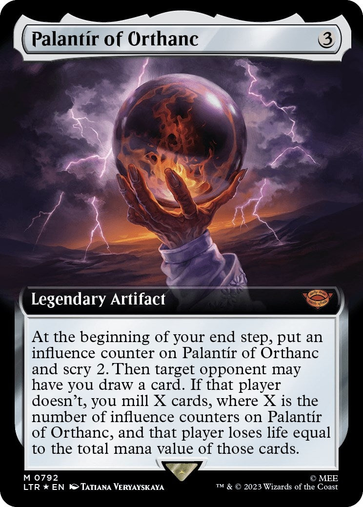 Image for Palantir of Orthanc (Extended Art) (Surge Foil) (792) (LTR) - Magic: The Gathering