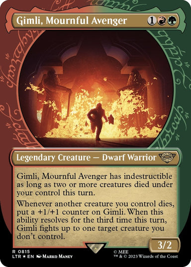 Image for Gimli, Mournful Avenger (Showcase) (Surge Foil) (815) (LTR) - Magic: The Gathering