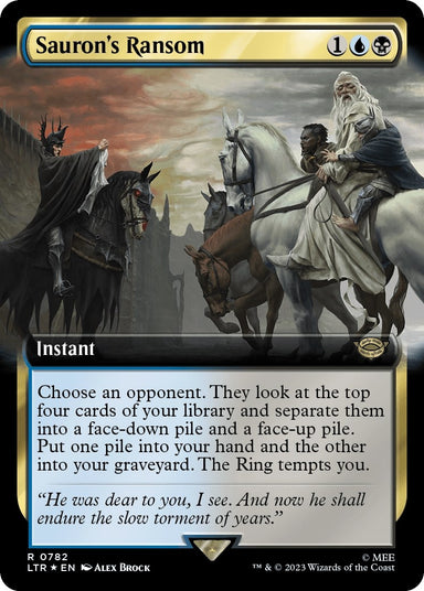 Image for Sauron's Ransom (Extended Art) (Surge Foil) (782) (LTR) - Magic: The Gathering