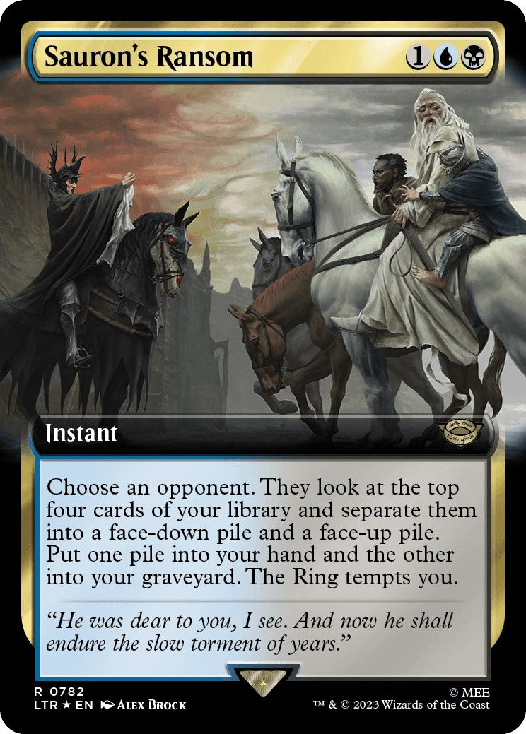 Image for Sauron's Ransom (Extended Art) (Surge Foil) (782) (LTR) - Magic: The Gathering