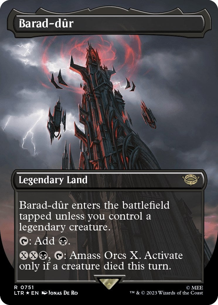Image for Barad-dur (0751) (Borderless) (Surge Foil) (751) (LTR) - Magic: The Gathering